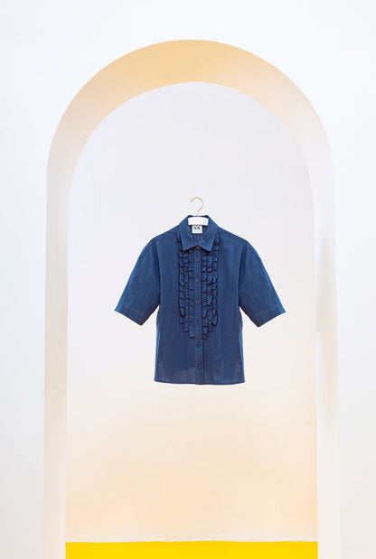 CAMISA SULE VOLANTES AZUL Shirts & blouses SOY FASCINANTE 