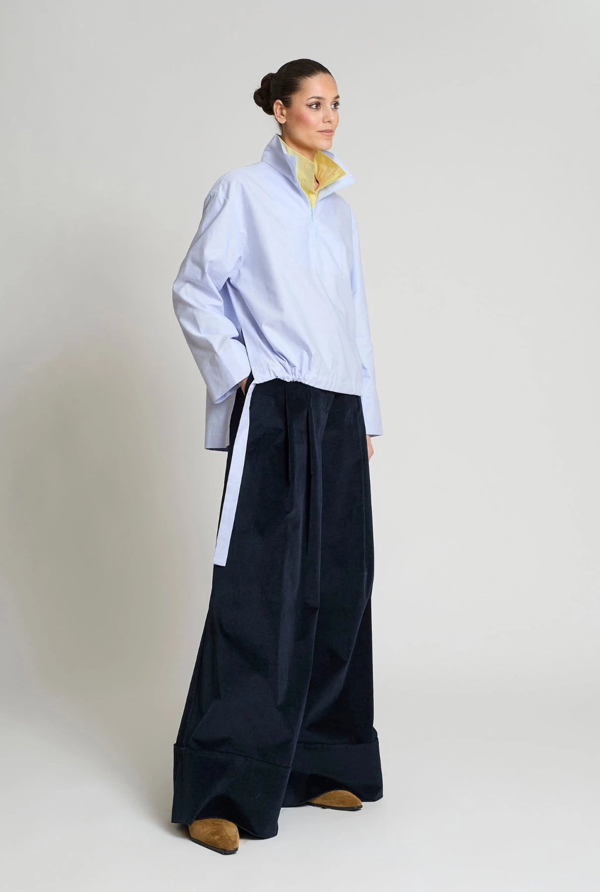 CAMISA VENEZIA CELESTE AMARILLA Shirts & Blouses Zaitegui Studio 