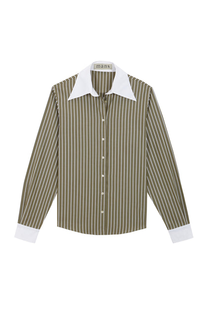 CAMISA VERDE RAYAS BLANCAS Shirts & Blouses MANS 