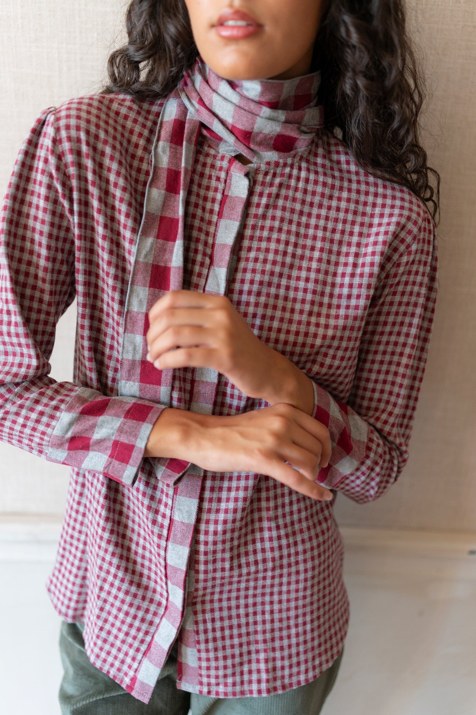 Camisa Vichy Rouge Shirts & Blouses Vano Studio 
