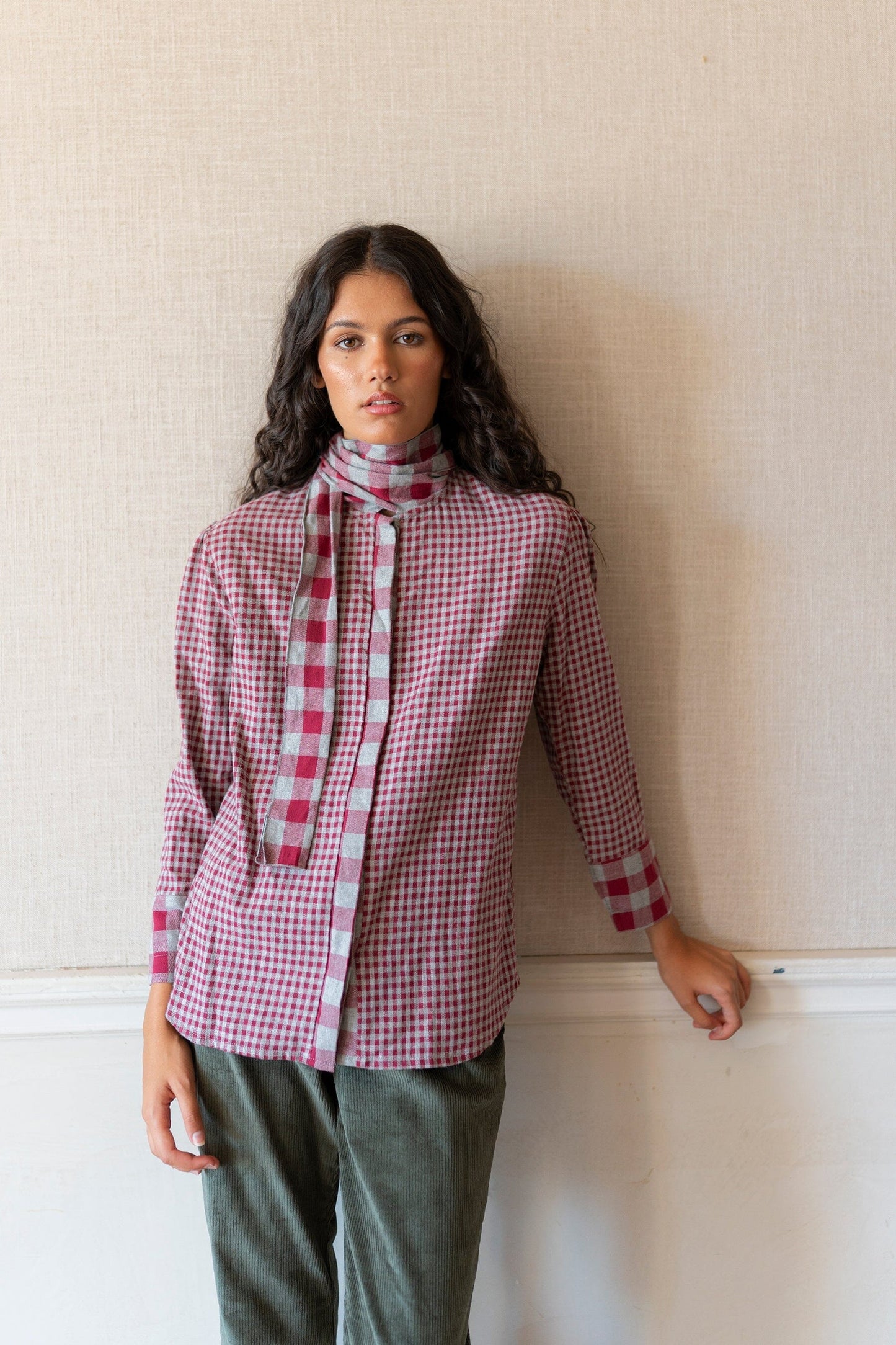 Camisa Vichy Rouge Shirts & Blouses Vano Studio 