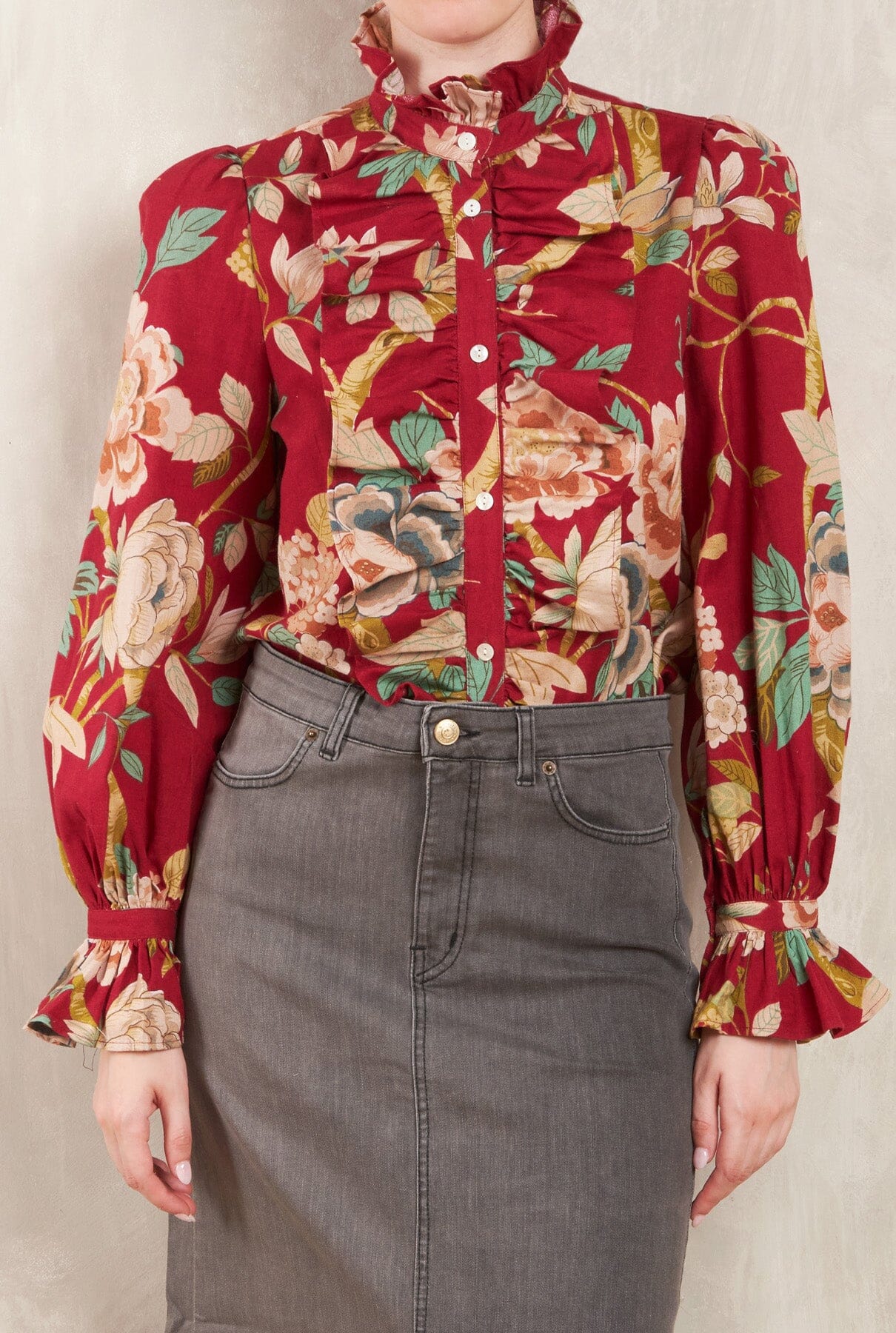 CAMISA VOLANTES FLORES Shirts & blouses Philippa 1970 