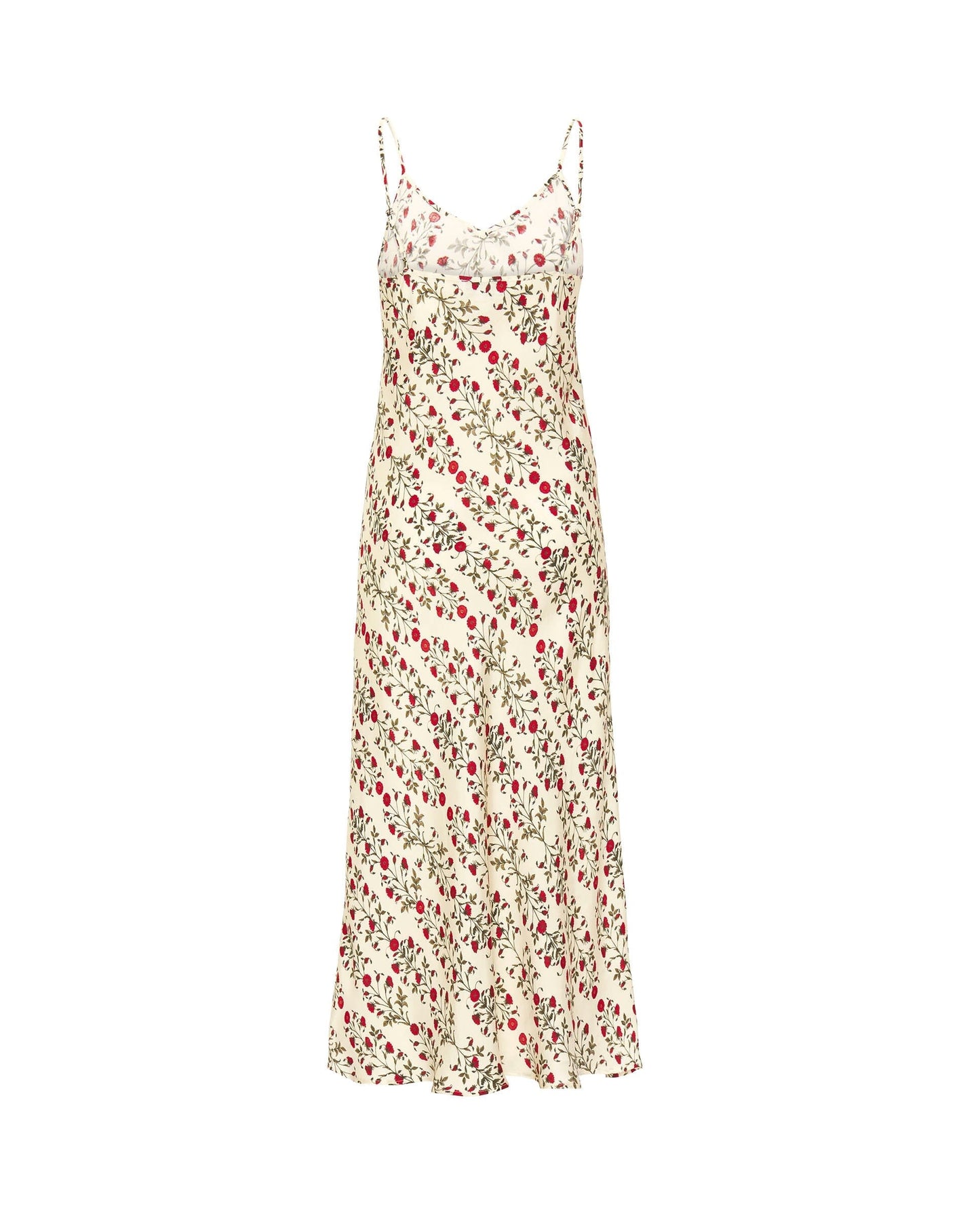 Camisón beige estampado floral rojo Nightgown Mirto 