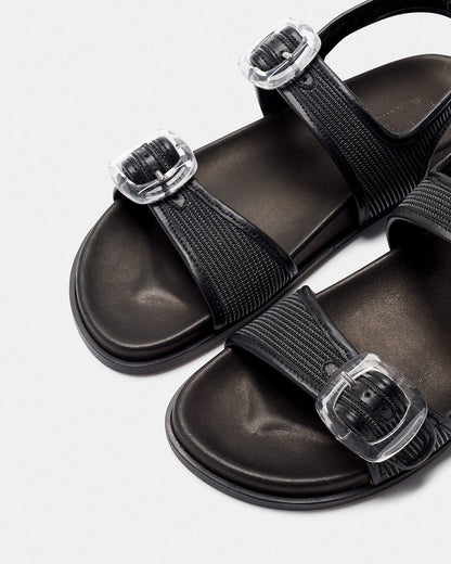 CANET NEGRO MALLA Flat sandals Naguisa 