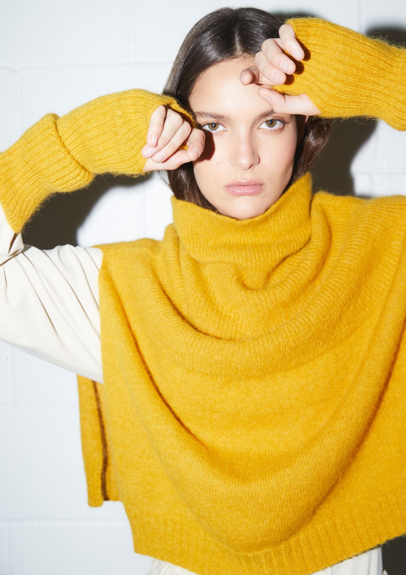 CAPE FELTRINO Capes & shawls Commelle MUSTARD U 