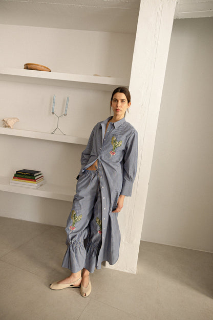 Carlota Blue Dress Vestido Maràvic 