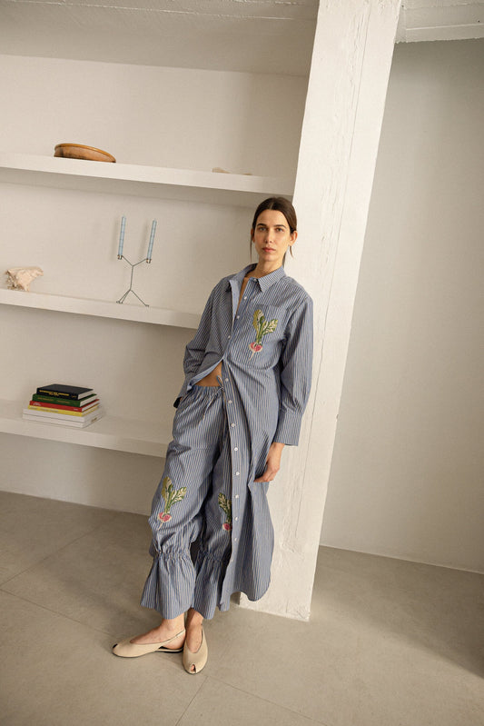 Carlota Blue Dress Vestido Maràvic 