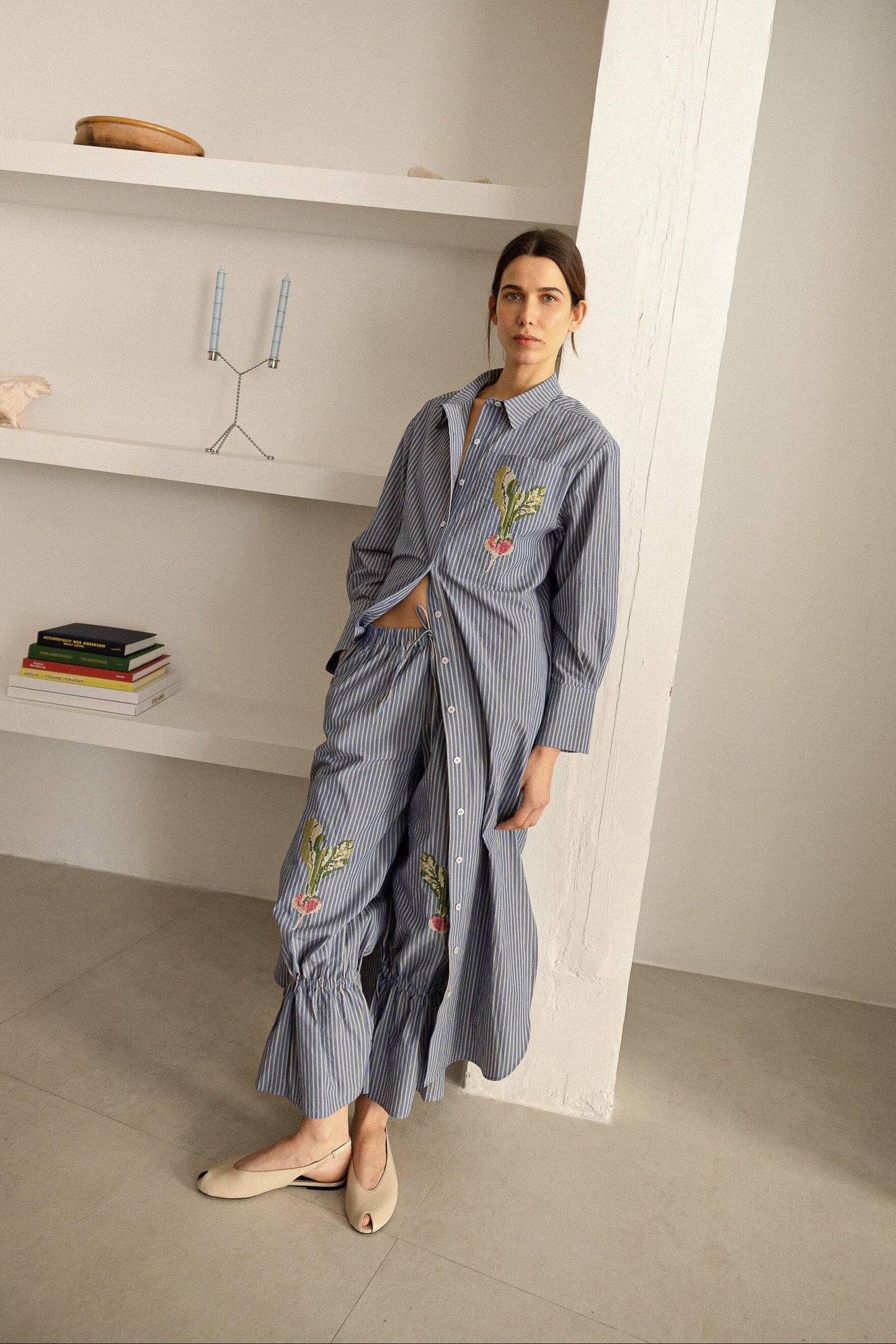 Carlota Blue Pants Pantalón Maràvic 