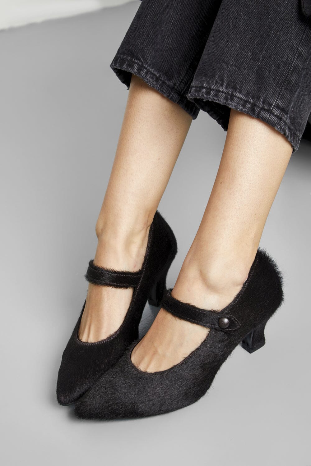 Carmen Pumps in Chocolate Calf Hair Carmen AUGUSTA 