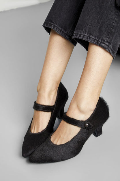 Carmen Pumps in Chocolate Calf Hair Carmen AUGUSTA 