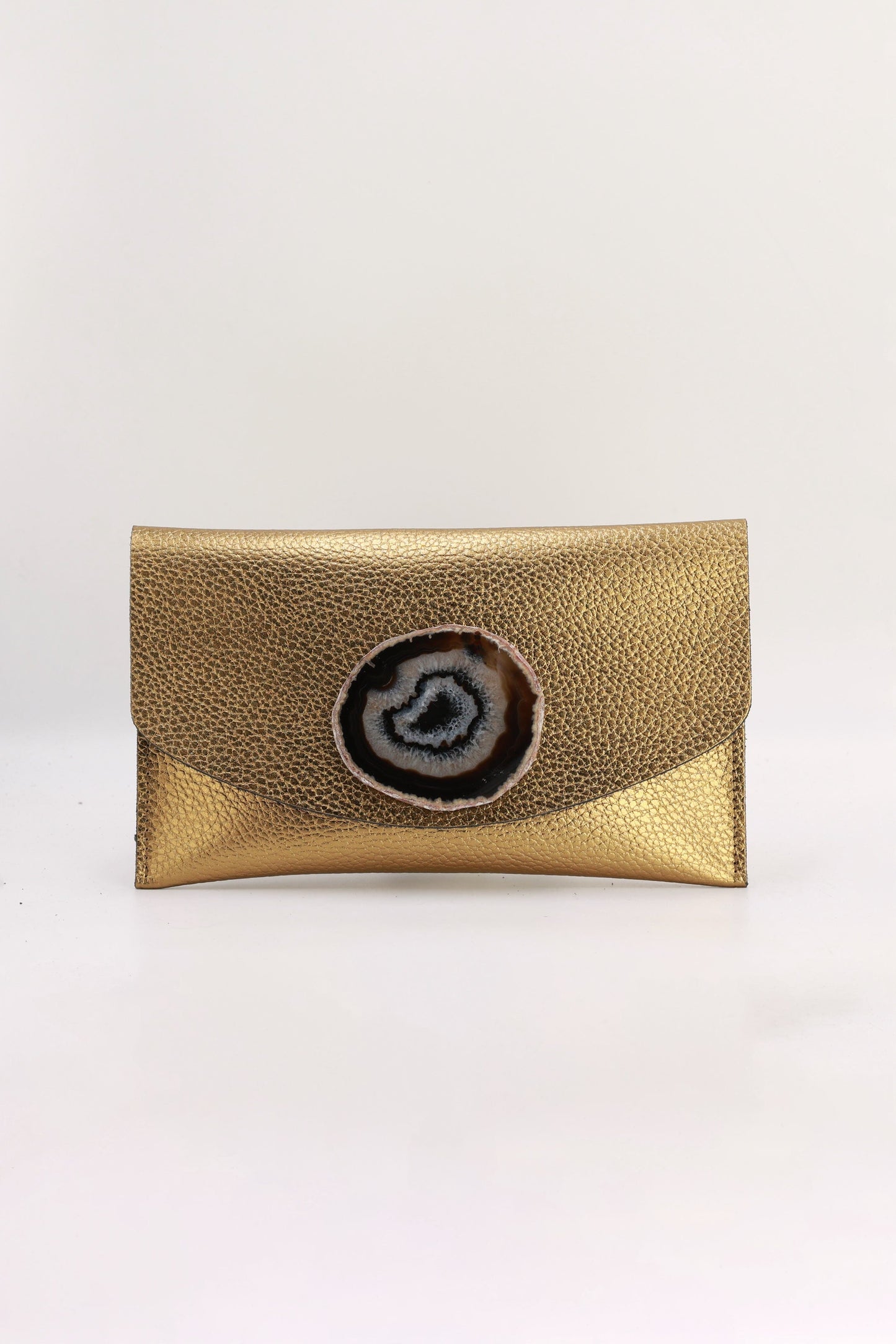 Cartera Midi Dorada Ágata Natural Bracelets Ecue 