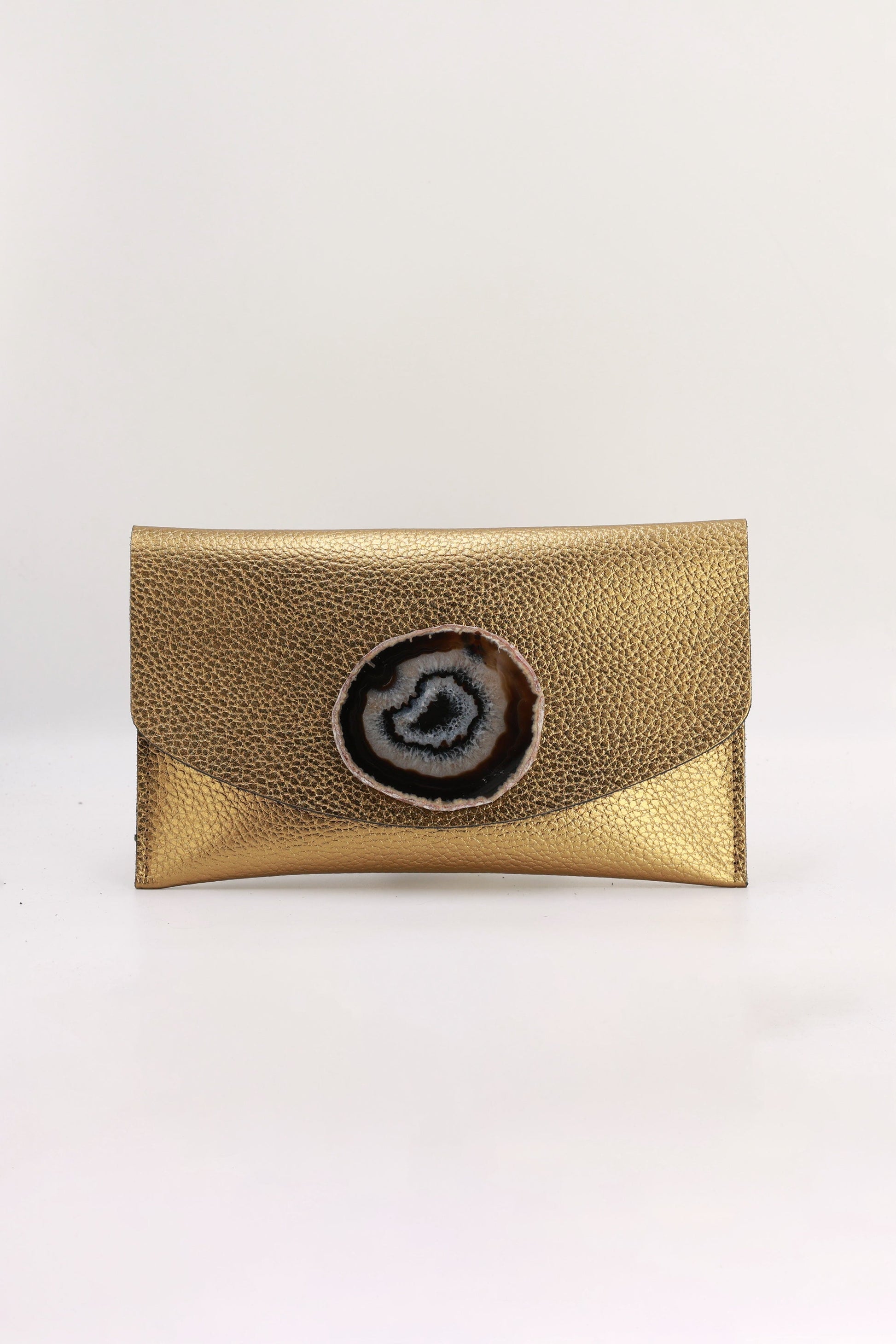 Cartera Midi Dorada Ágata Natural Bracelets Ecue 