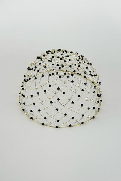 Casquete Afrodita Black & Pearls · Nana Golmar