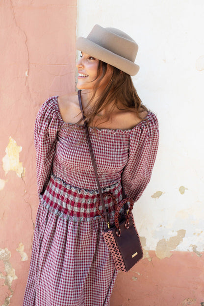 Casquete Nina burdeos Zahati 