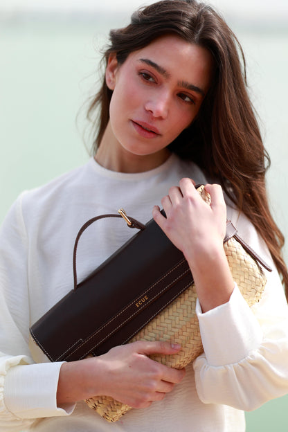 Cesta Ena Marrón Tote bags Ecue 