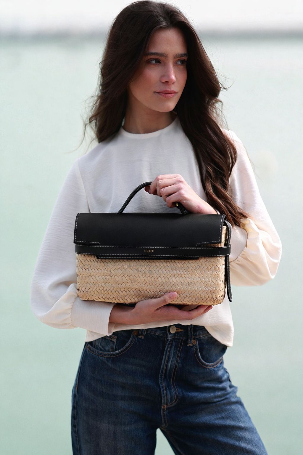 Cesta Ena Negra Shoulder bags Ecue 