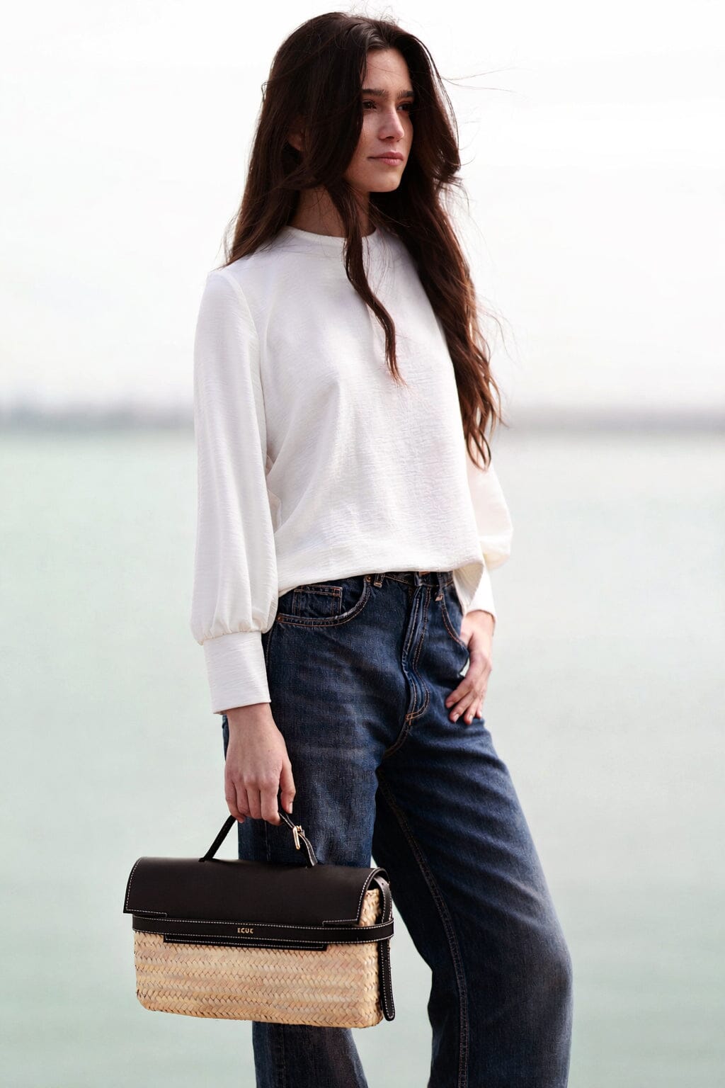 Cesta Ena Negra Shoulder bags Ecue 