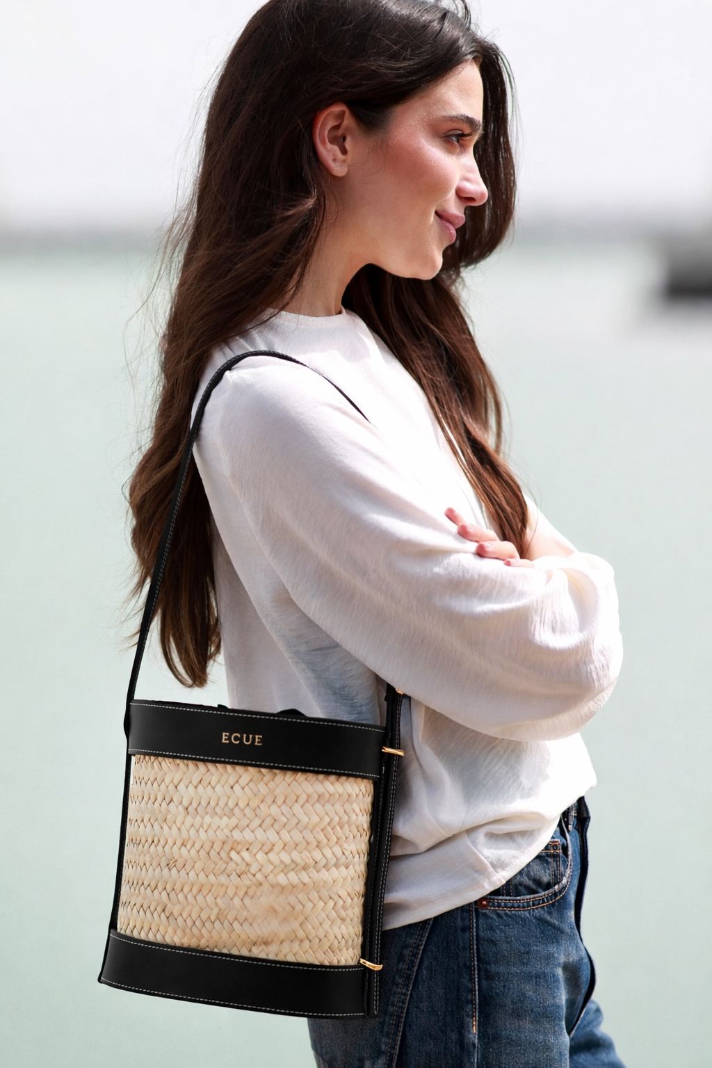 Cesta Evo Negra Tote bags Ecue 