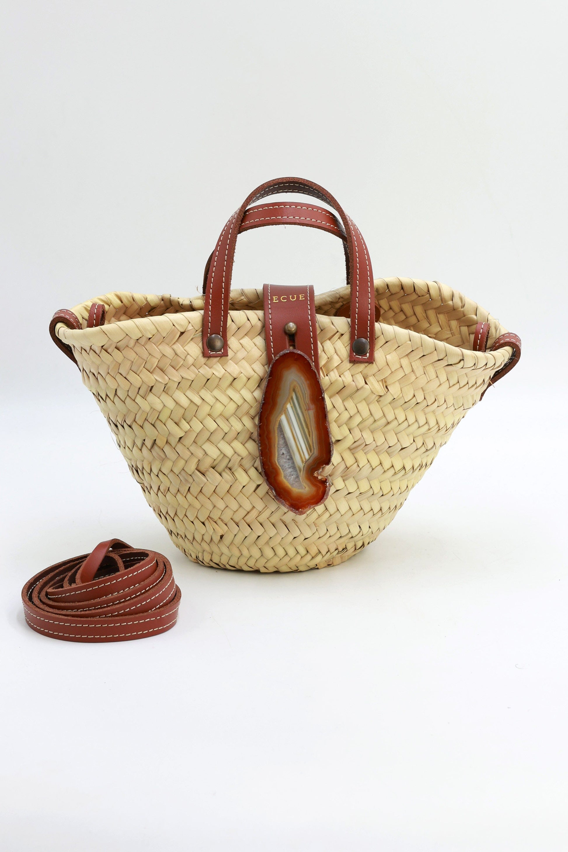 Cesta Leo Camel Ágata Natural Crossbody bags Ecue 