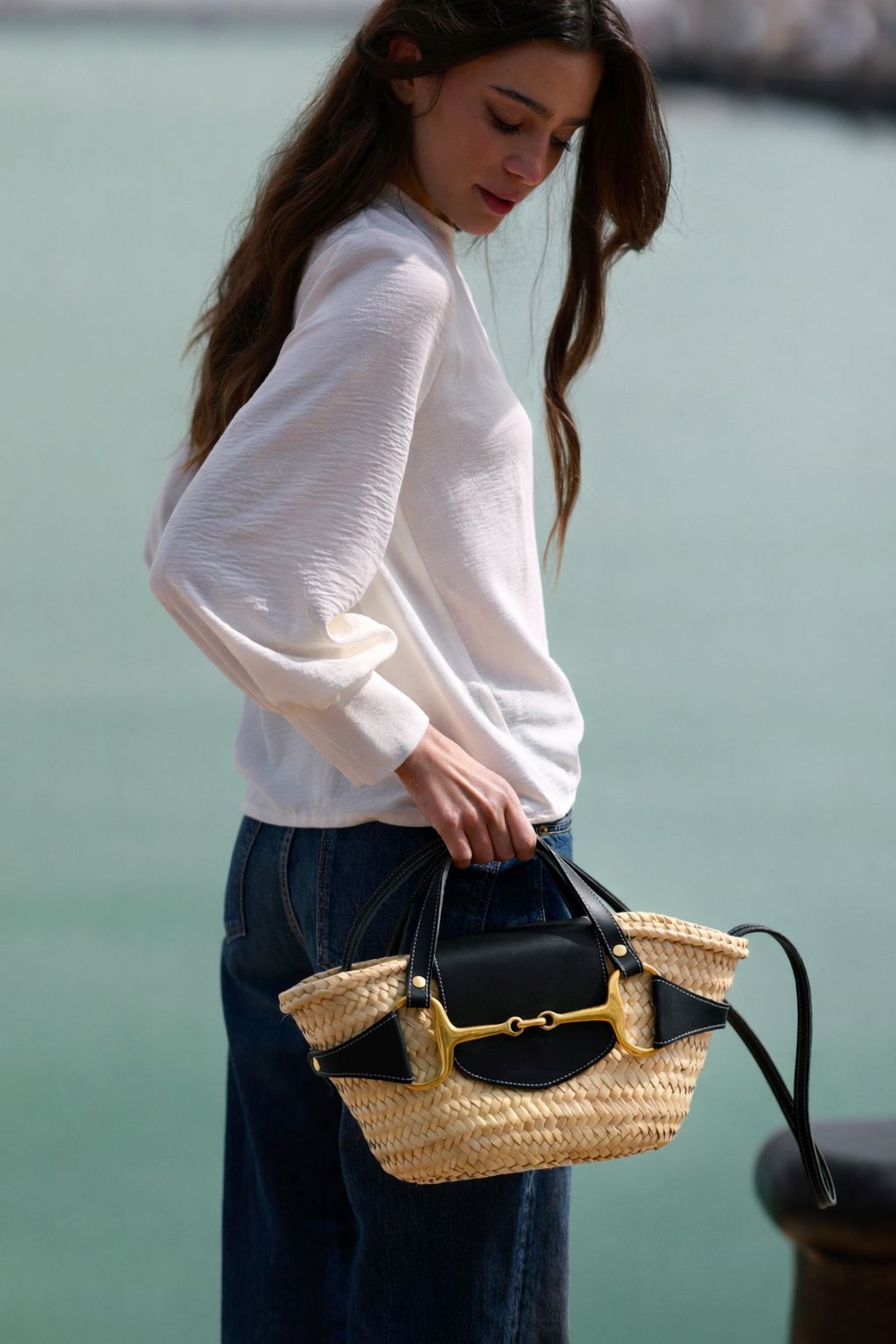 Cesta Nun Negra Tote bags Ecue 