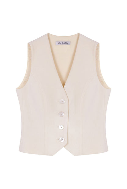 Chaleco de crep de lana Vests Tot-Hom 