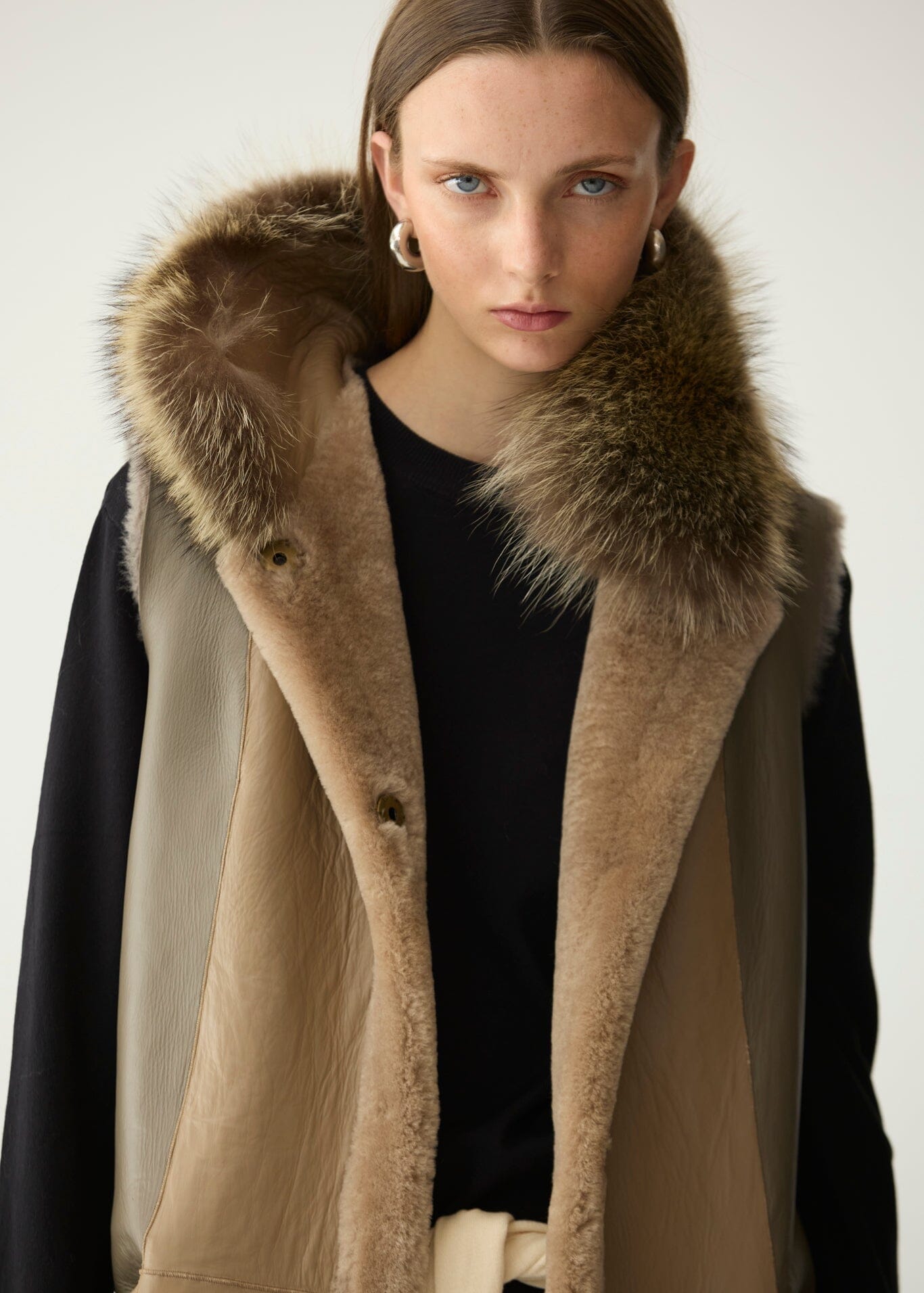 Chaleco de pelo bicolor gris Miguel Marinero 