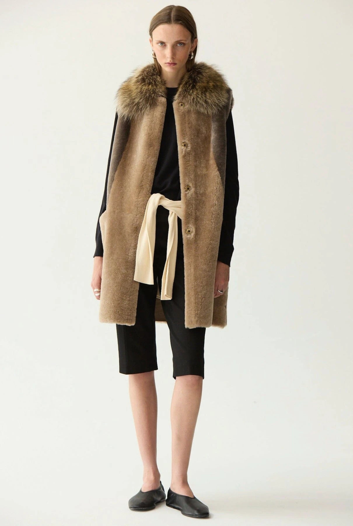 chaleco de pelo bicolor gris Vests Miguel Marinero 