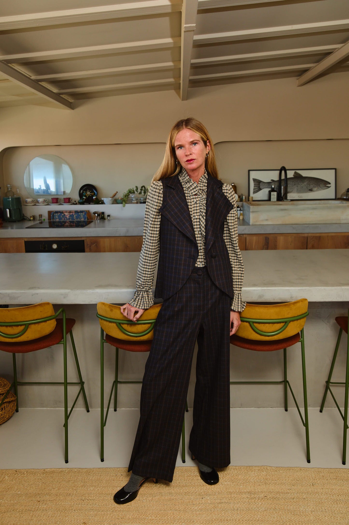 Chaleco Sereno Cuadros Azul Vests IPA BRAND 