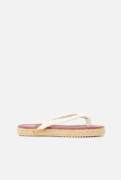 Chancla Habana de Rafia Blanca Flat sandals SOY FASCINANTE 