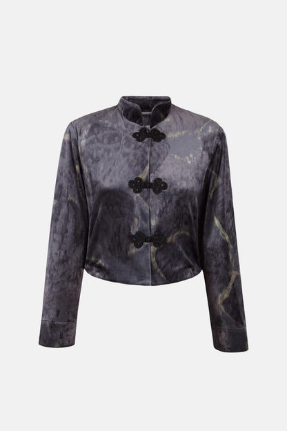 CHAQUETA CORTA CAMELIA GRIS Jackets Elisa Cortés 