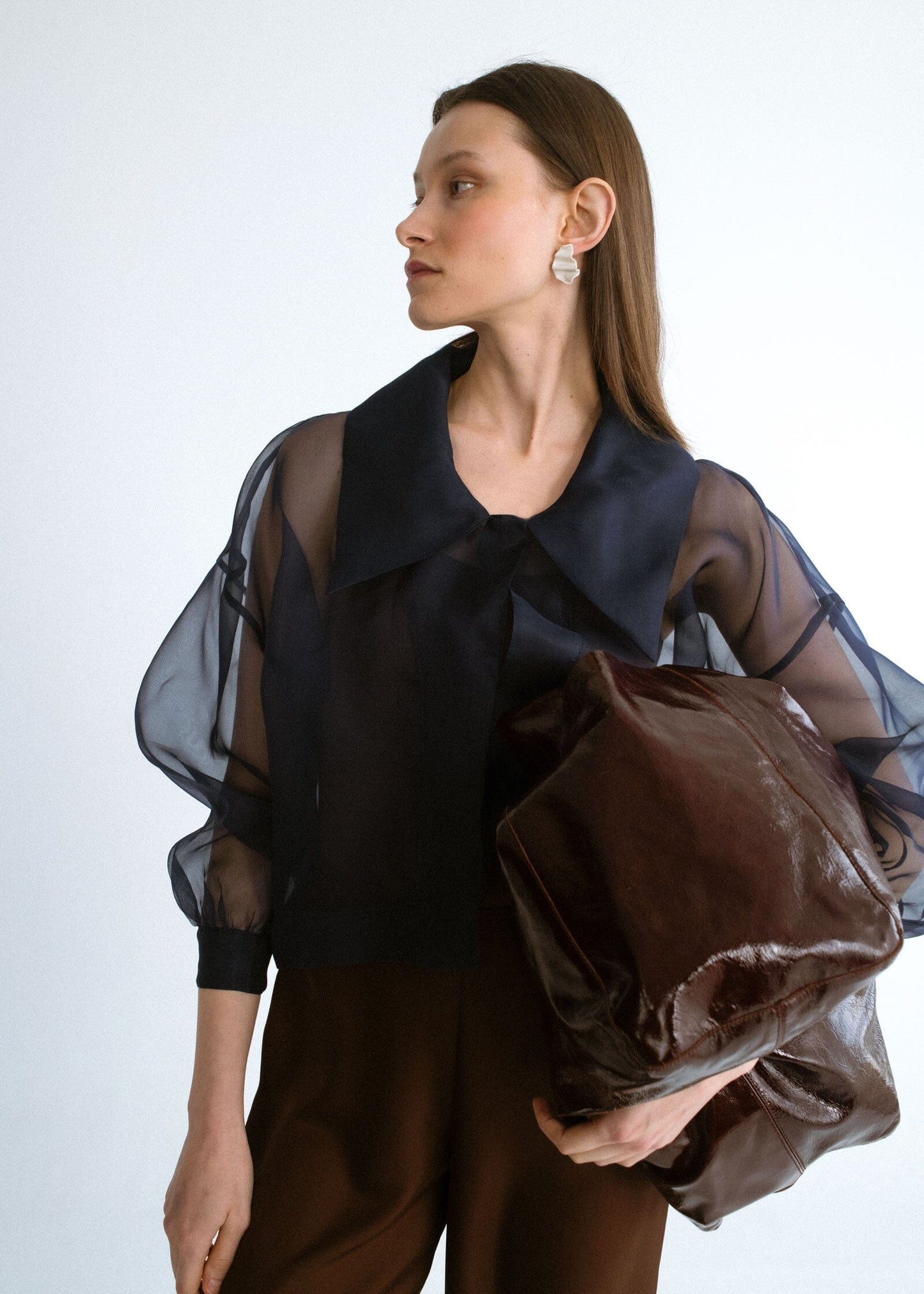 Chaqueta corta organza azul Jackets Miguel Marinero 