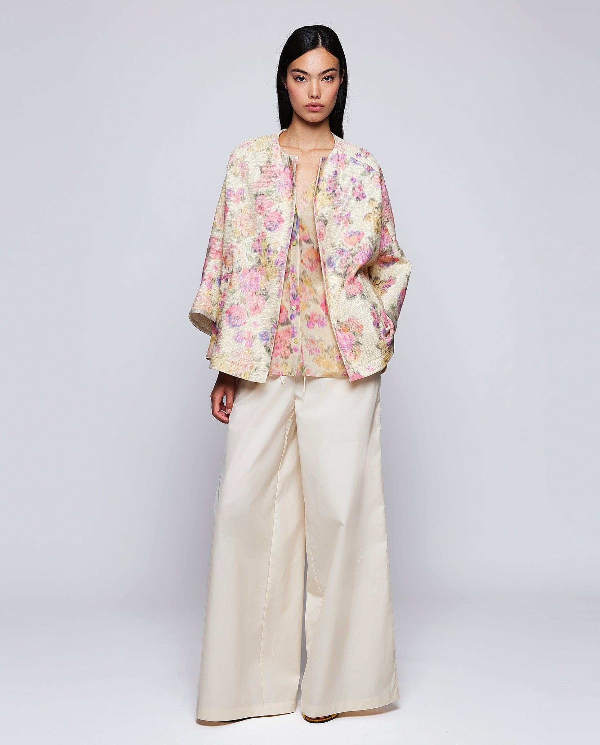 Chaqueta de algodón estampado floral Jackets Mirto 