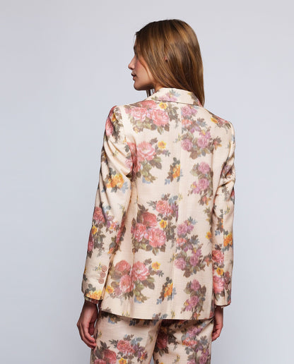 Chaqueta de algodón estampado floral naranja MUJER / CHAQUETAS & ABRIGOS / CHAQUETAS Mirto 