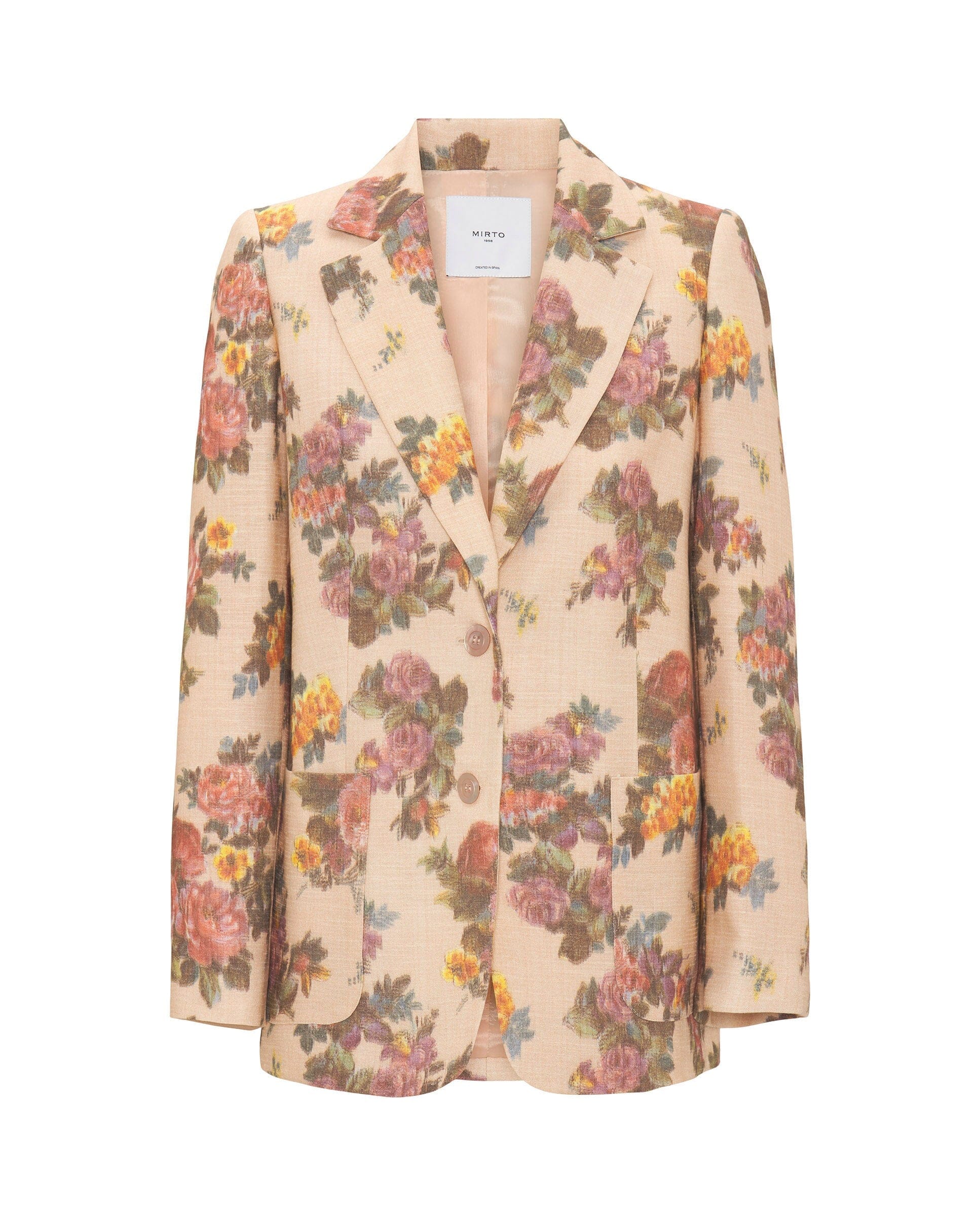 Chaqueta de algodón estampado floral naranja MUJER / CHAQUETAS & ABRIGOS / CHAQUETAS Mirto 