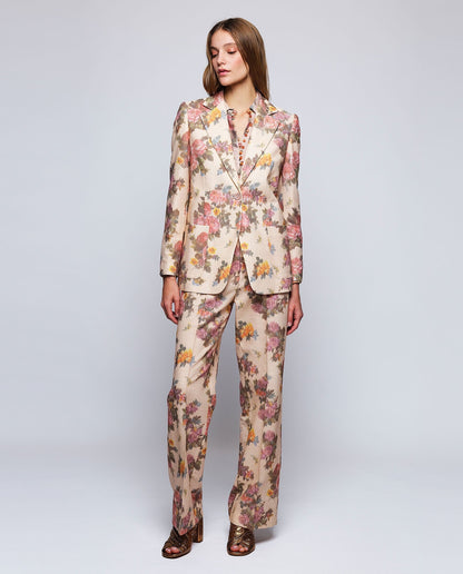 Chaqueta de algodón estampado floral naranja MUJER / CHAQUETAS & ABRIGOS / CHAQUETAS Mirto 