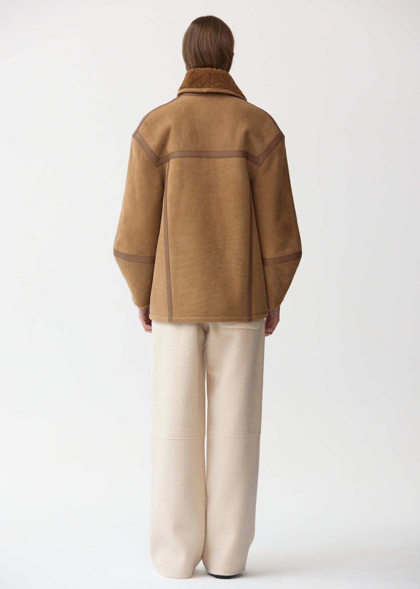 Chaqueta de pelo ante detalles piel napa Miguel Marinero 