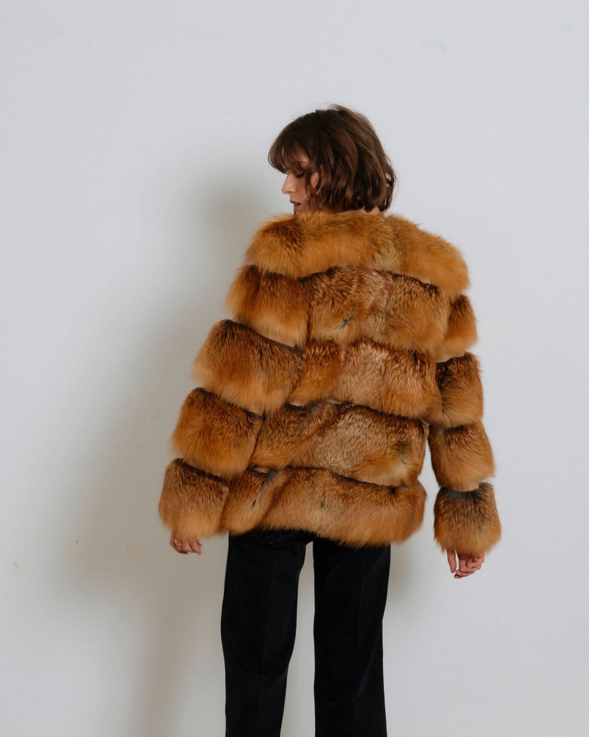 Chaqueta de pelo largo marrón Coats Miguel Marinero 