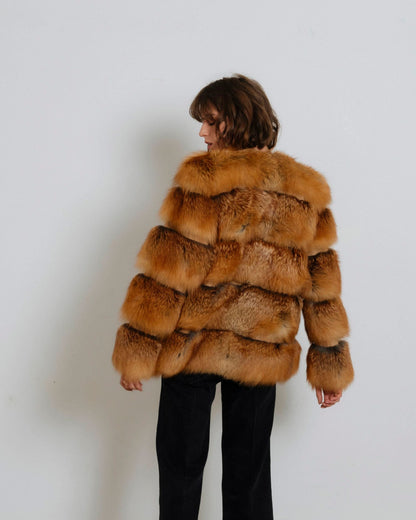 Chaqueta de pelo largo marrón Coats Miguel Marinero 