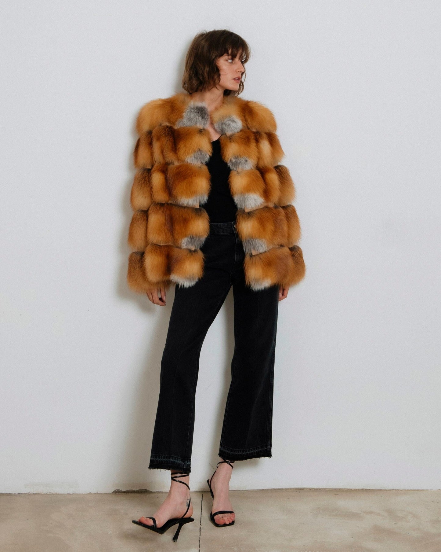 Chaqueta de pelo largo marrón Coats Miguel Marinero 