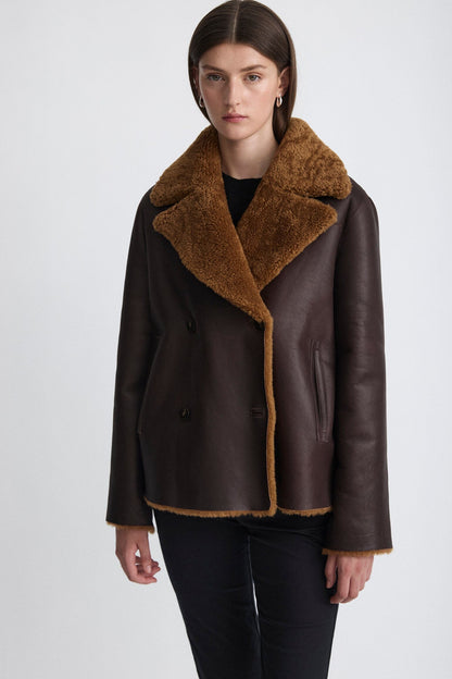 Chaqueta de pelo y piel bicolor Jackets Miguel Marinero 
