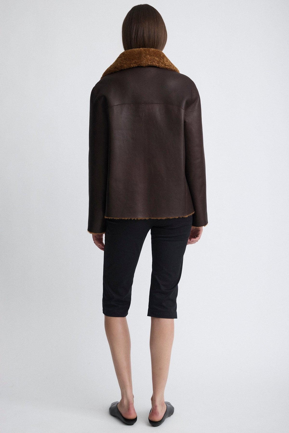 Chaqueta de pelo y piel bicolor Jackets Miguel Marinero 