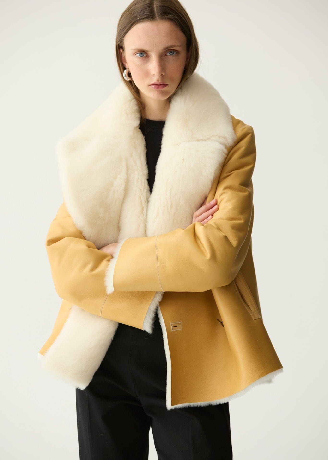 Chaqueta de pelo y piel napa Miguel Marinero 