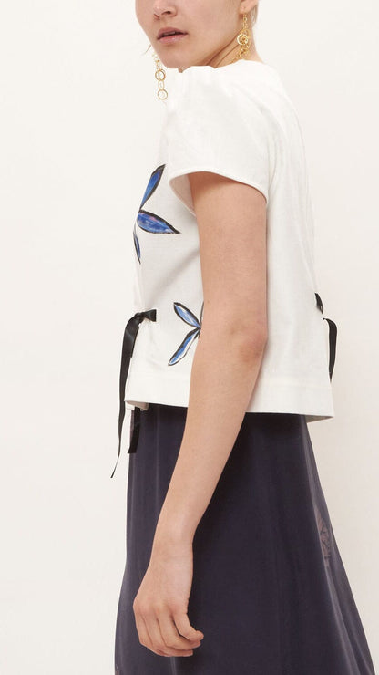 Chaqueta flores azules Jackets Luciana Estudio 