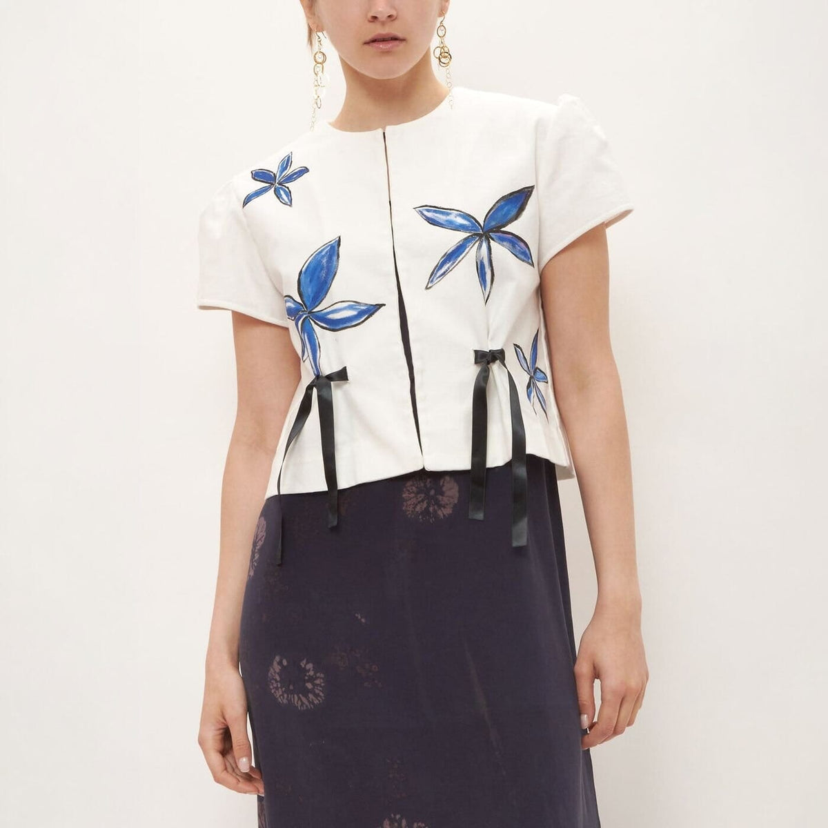 Chaqueta flores azules Jackets Luciana Estudio 