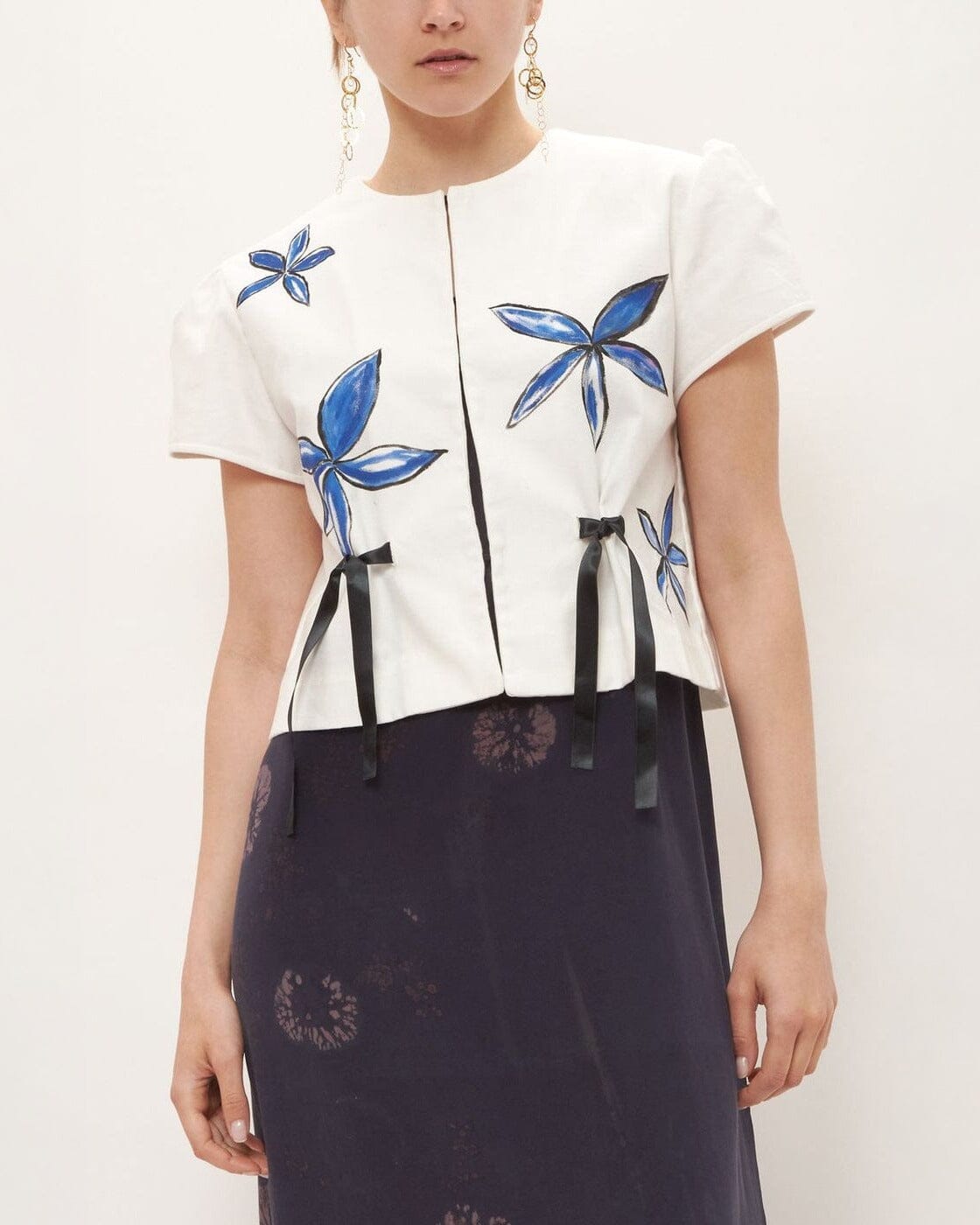 Chaqueta flores azules Jackets Luciana Estudio 