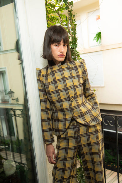 Chaqueta Luzern Lana Cuadros Amarillo Jackets IPA BRAND 