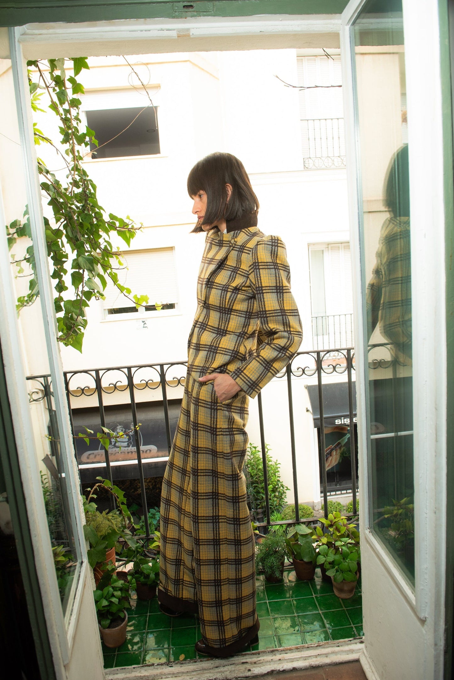 Chaqueta Luzern Lana Cuadros Amarillo Jackets IPA BRAND 