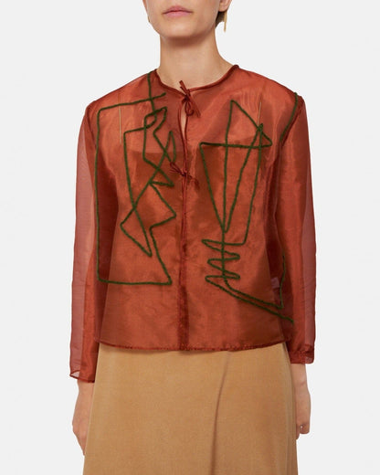 Chaqueta Organza Bordada Jackets Luciana Estudio 