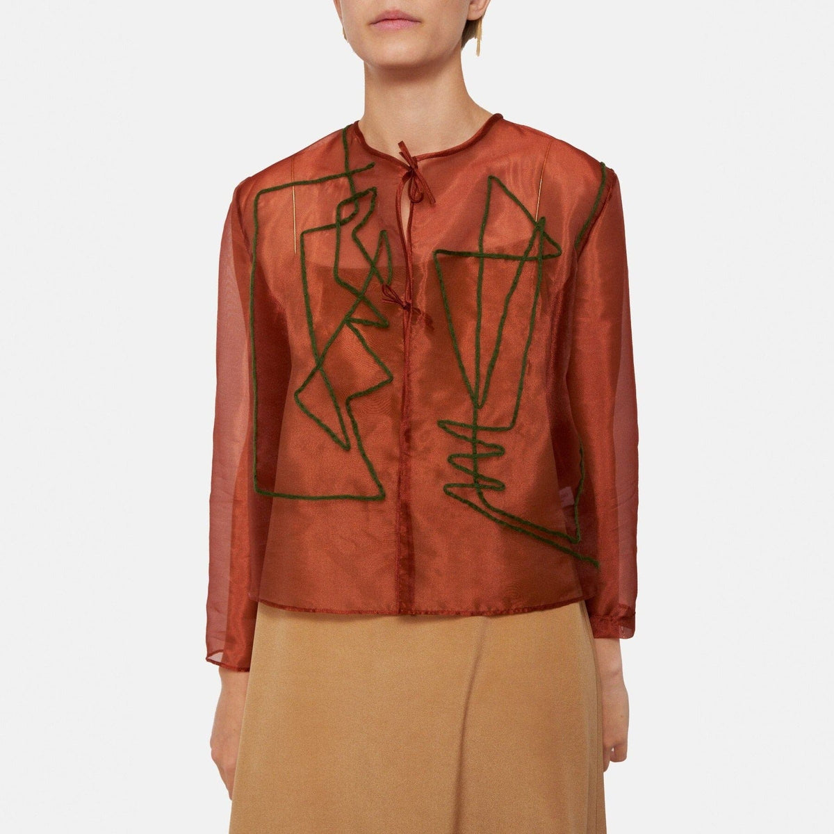 Chaqueta Organza Bordada Jackets Luciana Estudio 