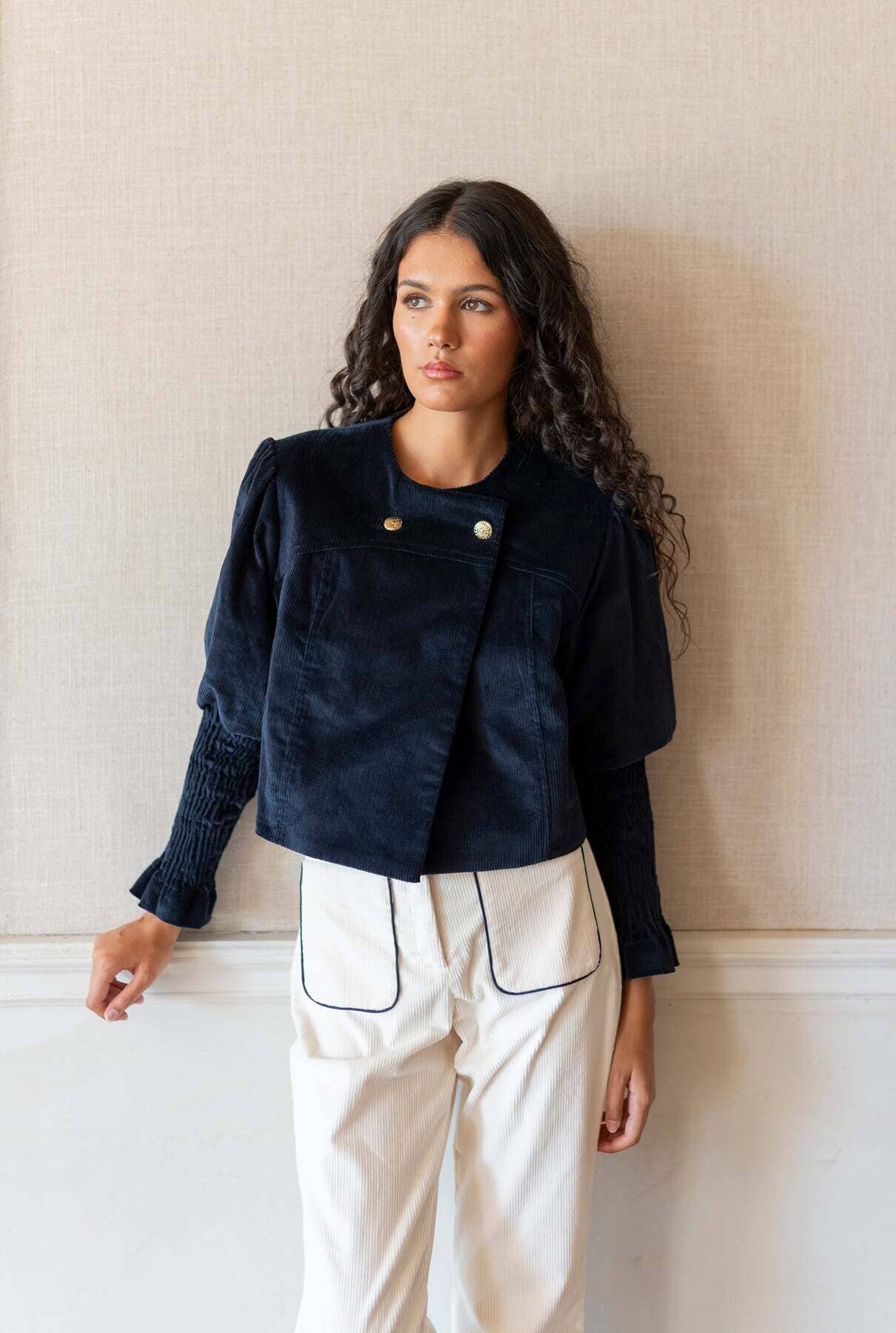 Chaqueta pana azul marino Jackets Vano Studio 